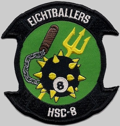 hsc-8 eightballers patch insignia crest badge helicopter sea combat squadron us navy mh-60s seahawk