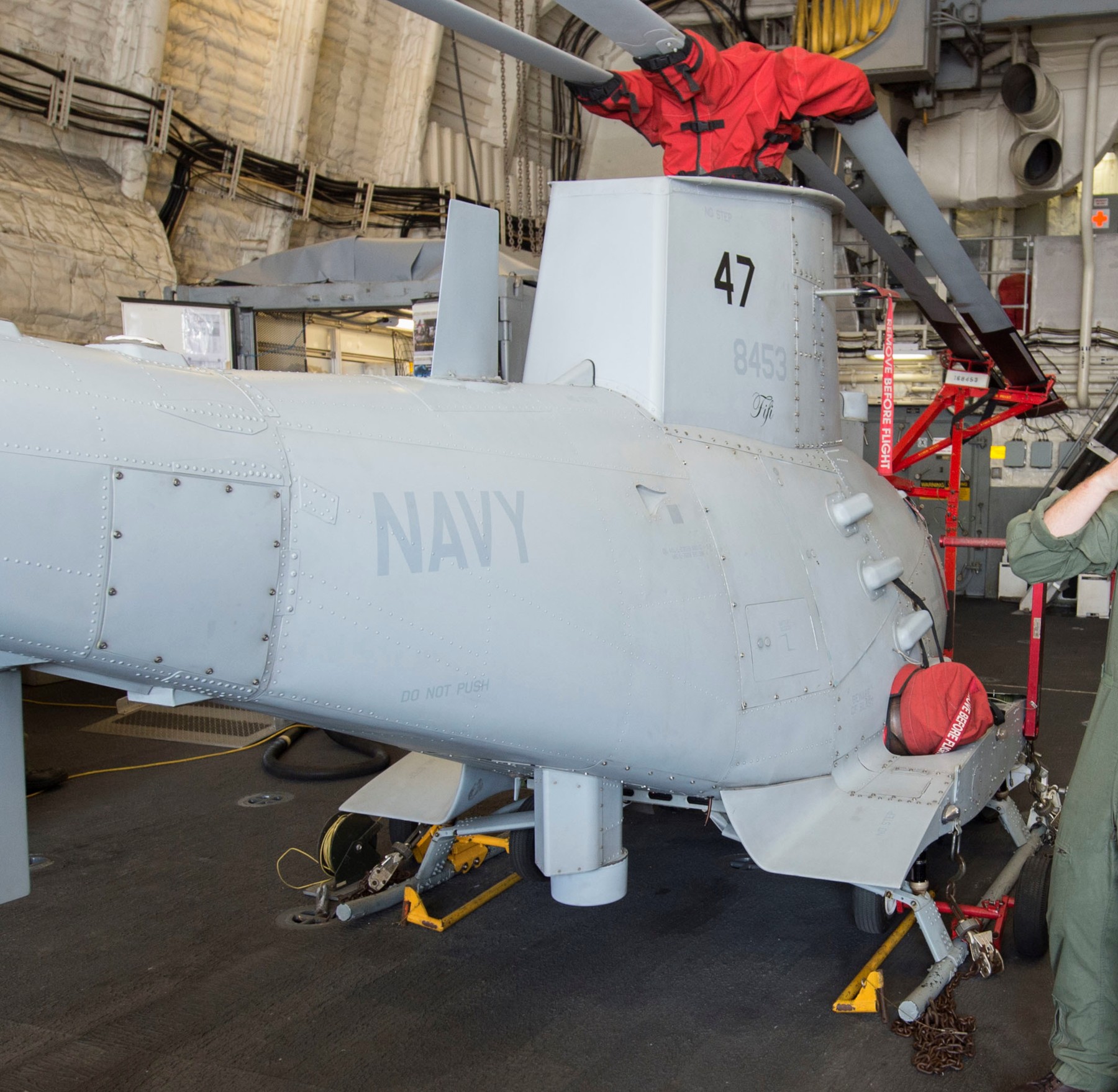 hsm-35 magicians helicopter maritime strike squadron us navy mq-8b fire scout uav 14