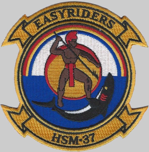 hsm-37 easyriders helicopter maritime strike squadron patch insignia crest badge 03