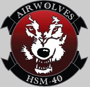 hsm-40 airwolves insignia crest patch badge helicopter maritime strike squadron us navy