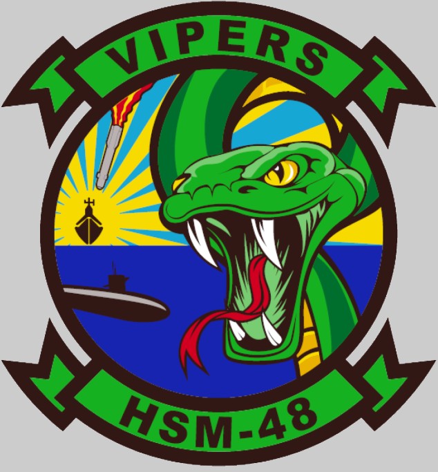 hsm-48 vipers insignia crest patch badge helicopter maritime strike squadron us navy