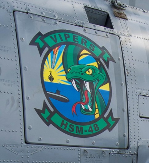 hsm-48 vipers helicopter maritime strike squadron patch crest insignia 03a