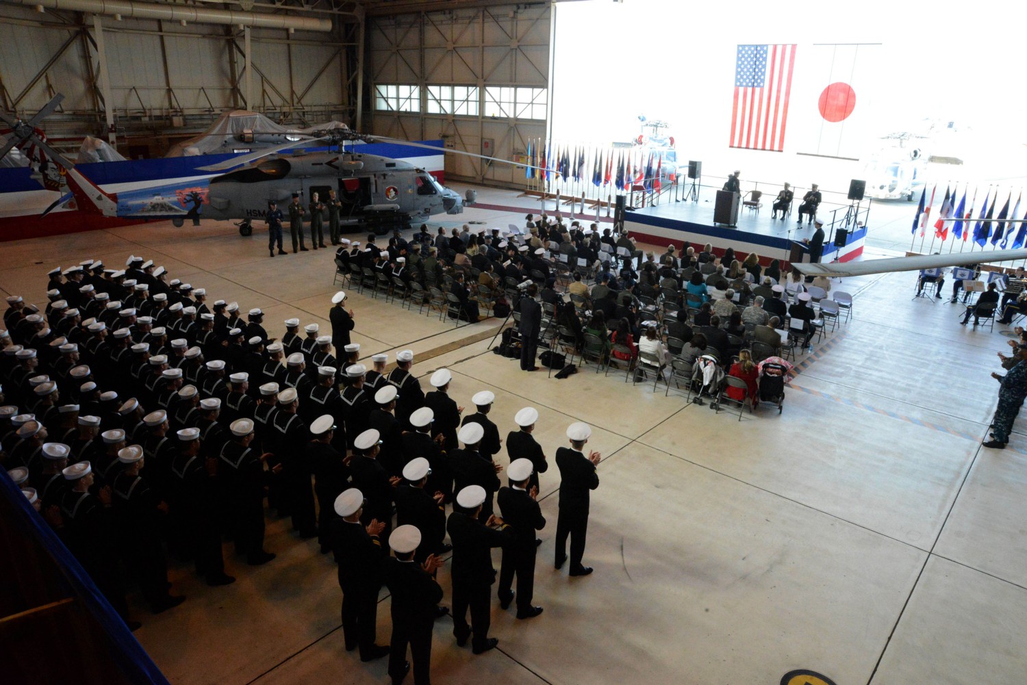 hsm-51 warlords helicopter maritime strike squadron mh-60r seahawk navy 2013 33 transitioning cerremony naf atsugi japan