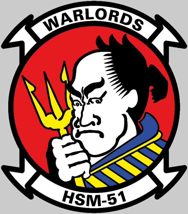 hsm-51 warlords insignia crest patch badge helicopter maritime strike squadron us navy