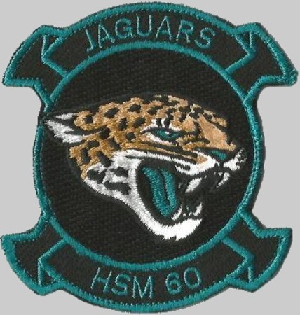 hsm-60 jaguars insignia crest patch badge helicopter maritime strike squadron us navy