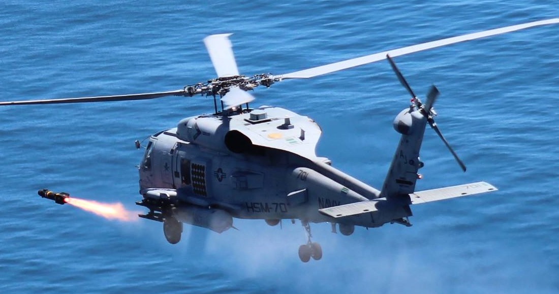 hsm-70 spartans helicopter maritime strike squadron mh-60r seahawk 2016 56 agm-114 hellfire missile firing