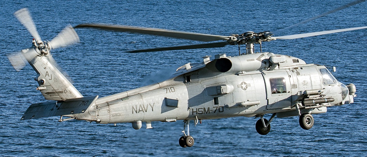 hsm-70 spartans helicopter maritime strike squadron mh-60r seahawk 2017 62 uss george h. w. bush cvn-77