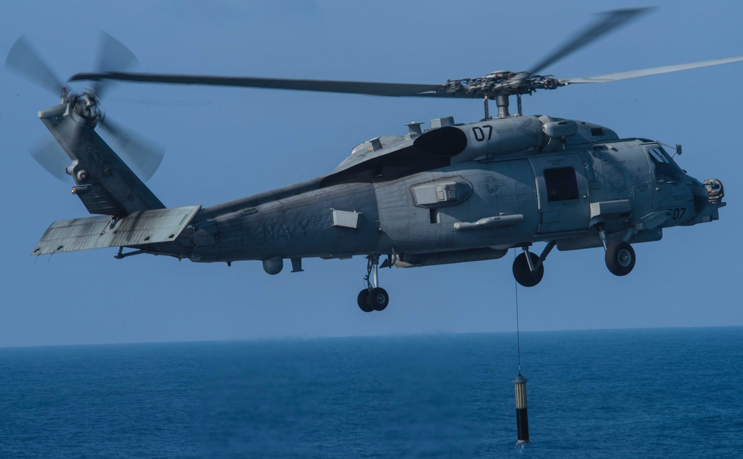 hsm-71 raptors helicopter maritime strike squadron mh-60r seahawk navy 2016 05 dipping sonar