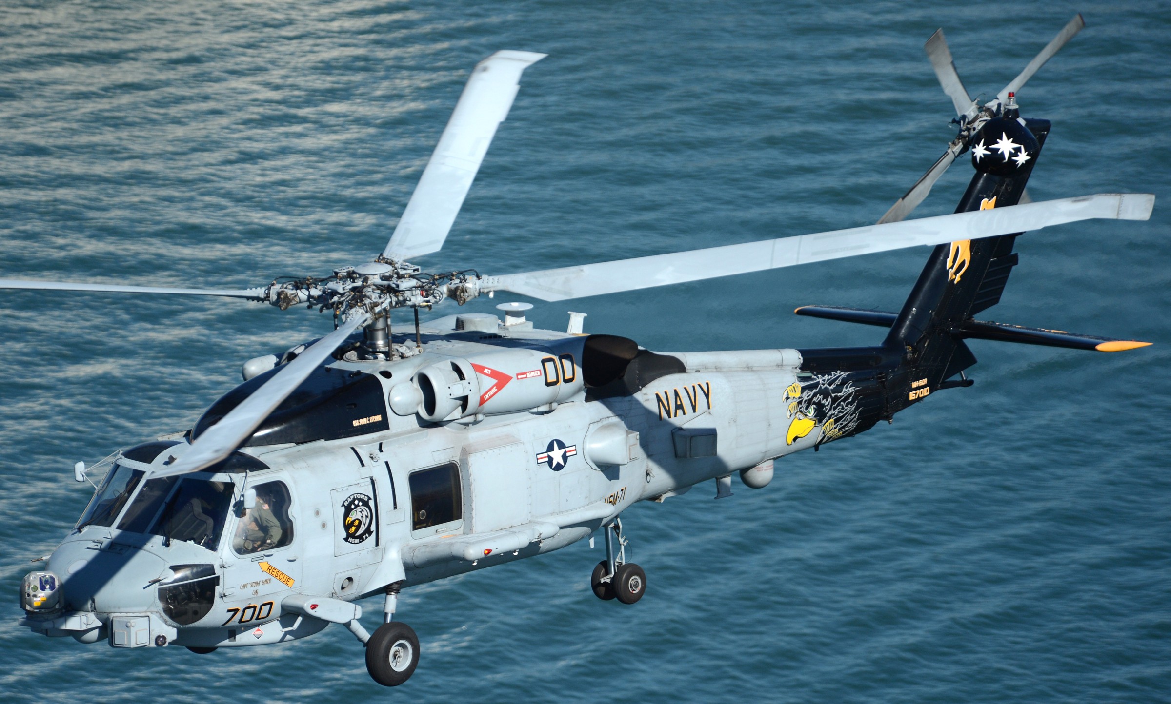 hsm-71 raptors helicopter maritime strike squadron mh-60r seahawk navy 2014 52 special painting scheme