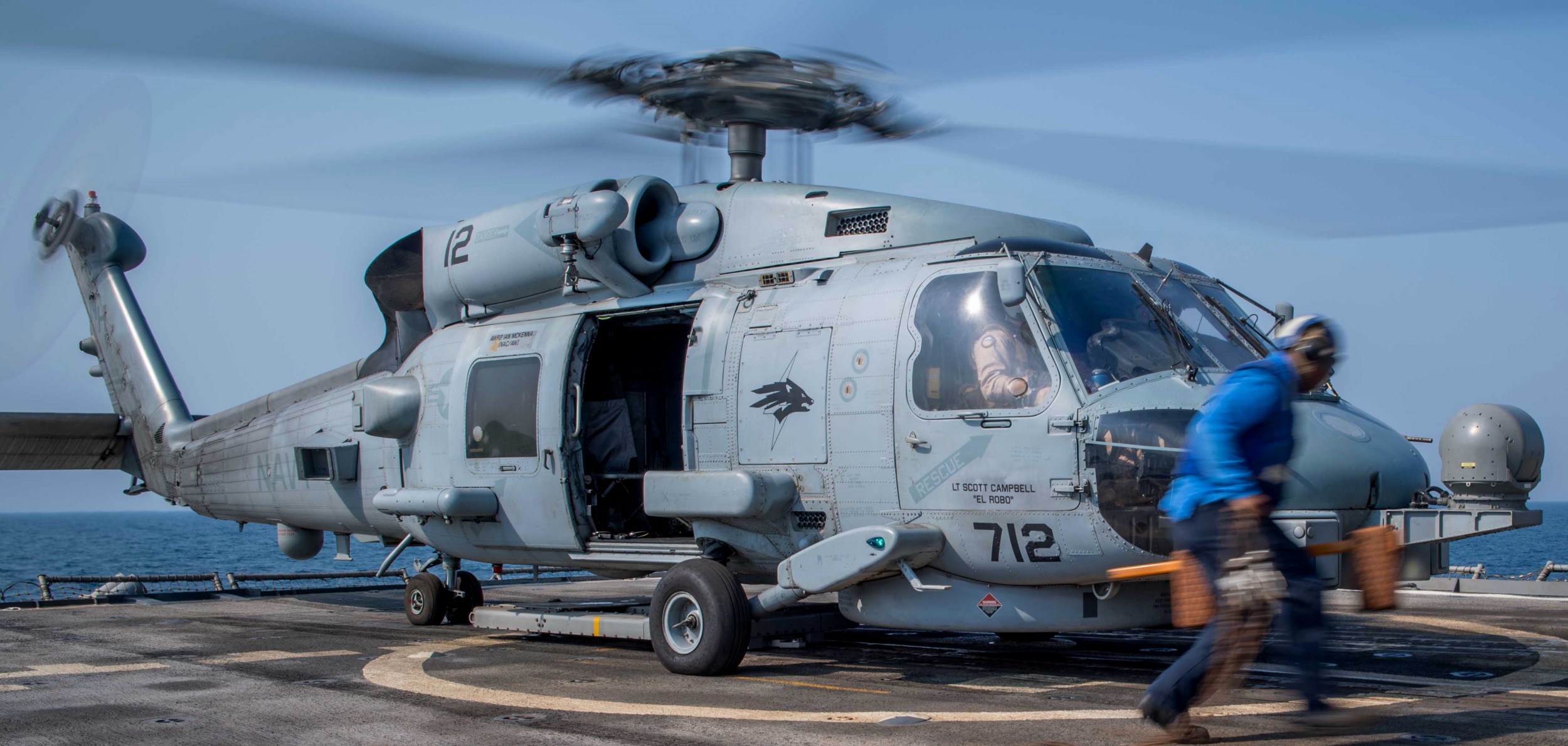 hsm-75 wolfpack helicopter maritime strike squadron us navy mh-60r seahawk 2017 05 uss princeton cg-59