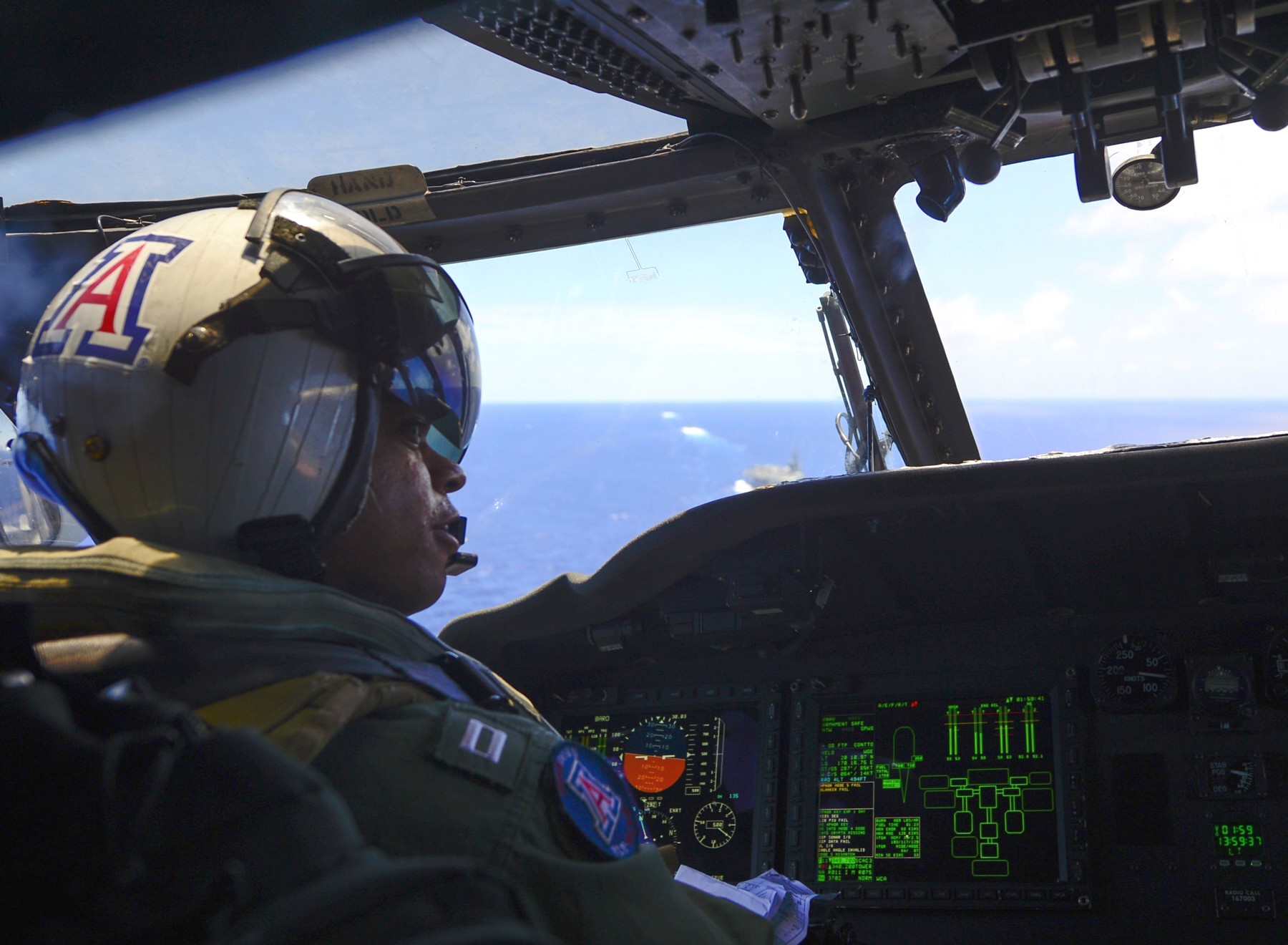 hsm-75 wolf pack helicopter maritime strike squadron mh-60r seahawk cockpit view 43