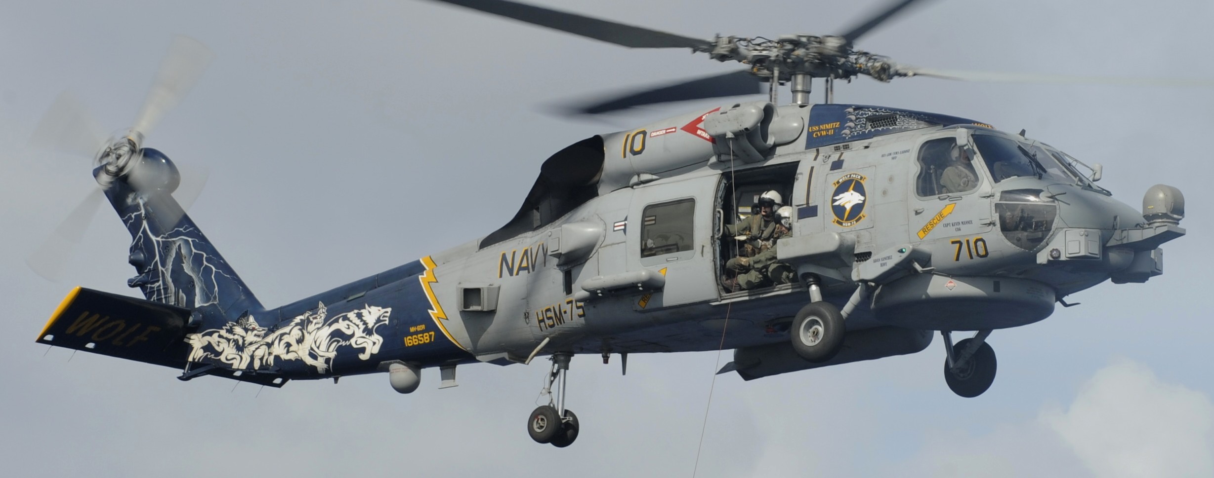 hsm-75 wolfpack helicopter maritime strike squadron us navy mh-60r seahawk 2013 53