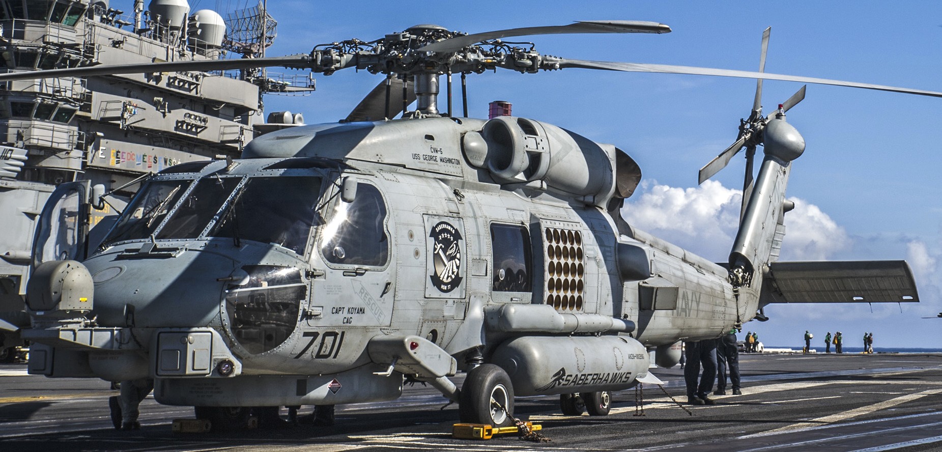 hsm-77 saberhawks helicopter maritime strike squadron mh-60r seahawk cvw-5 cvn-73 uss george washington 11