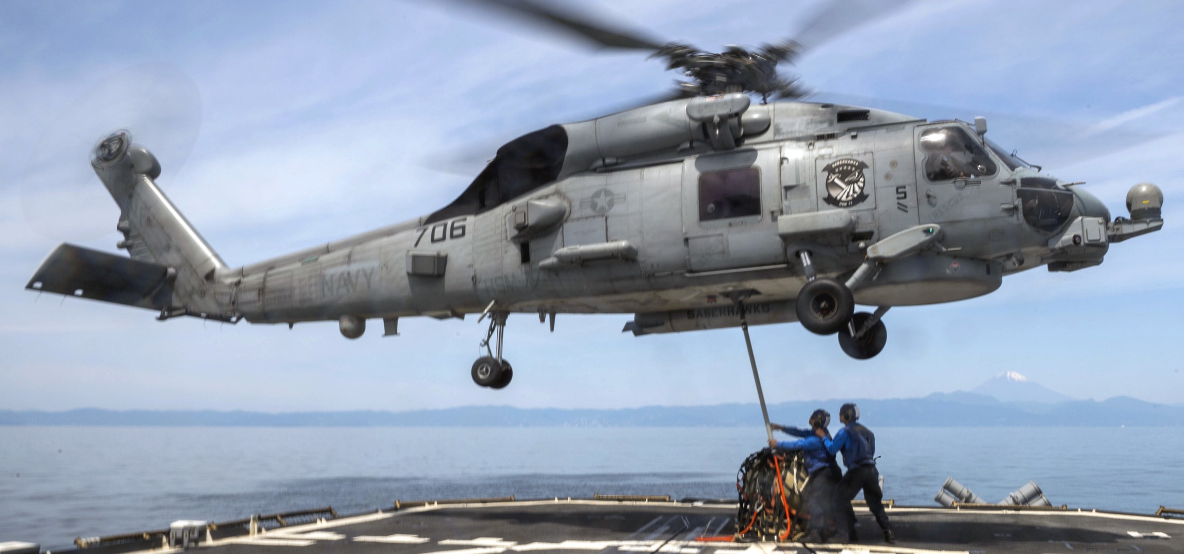 hsm-77 saberhawks helicopter maritime strike squadron mh-60r seahawk cg-62 uss chancellorsville 2018