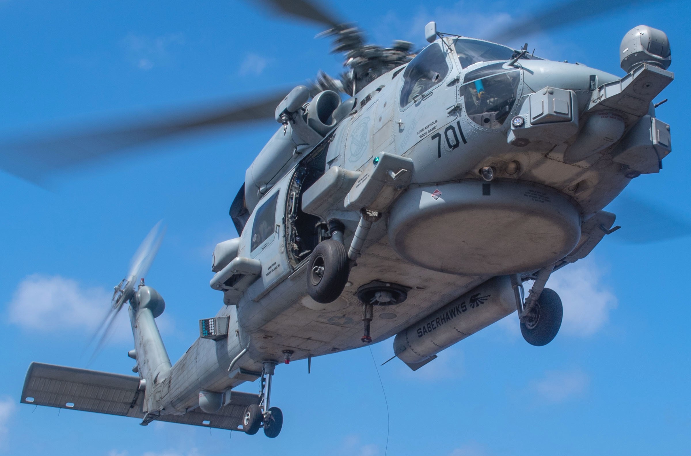 hsm-77 saberhawks helicopter maritime strike squadron mh-60r seahawk cg-54 uss antietam 43