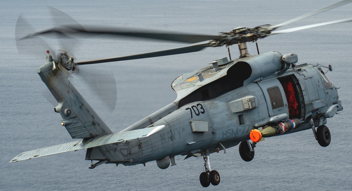 hsm-77 saberhawks helicopter maritime strike squadron mh-60r seahawk mk.54 torpedo 106