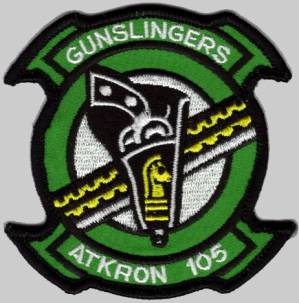 va-105 gunslingers patch insignia crest badge attack squadron us navy a-7 corsair ii