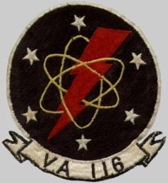 va-116 crest insignia patch badge attack squadron us navy atkron fury cutlass