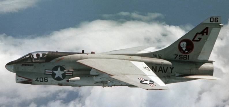 va-12 flying ubangis attack squadron a-7e corsair cvw-7 uss dwight d. eisenhower cvn 69