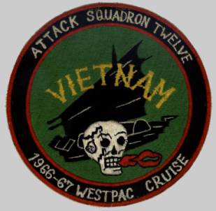 va-12 flying ubangis attack squadron cruise patch vietnam 1966-67