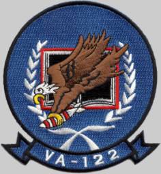 va-122 flying eagles crest insignia patch badge attack squadron us navy fleet replacement training a-7 corsair ii