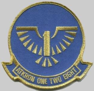 va-128 golden intruders patch insignia crest badge attack squadron us navy atkron