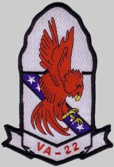 VA-22 fighting redcocks insignia crest patch badge attack squadron us navy