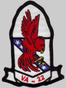 va-22 fighting redcocks patch crest insignia badge attack squadron