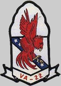 va-22 fighting redcocks insignia badge patch crest attack squadron