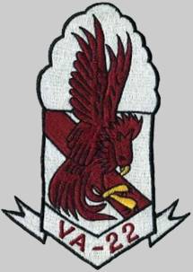 va-22 fighting redcocks attack squadron patch crest insignia badge atkron us navy