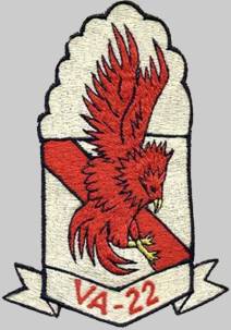 attack squadron va-22 fighting redcocks crest insignia patch badge