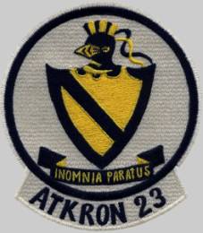 va-23 black knights patch insignia crest badge attack squadron atkron us navy