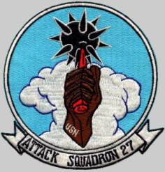 va-27 royal maces insignia crest patch badge attack squadron atkron us navy