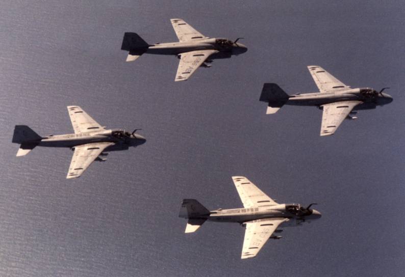 attack squadron va-34 blue blasters a-6e intruder carrier air wing cvw-1