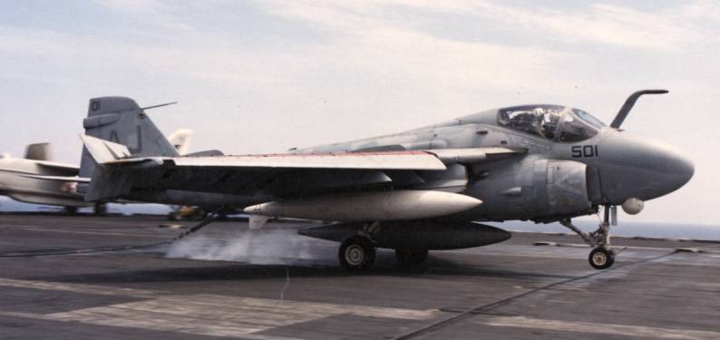 attack squadron va-35 black panthers atkron carrier air wing cvw-8 uss nimitz cvn 68 a-6e intruder