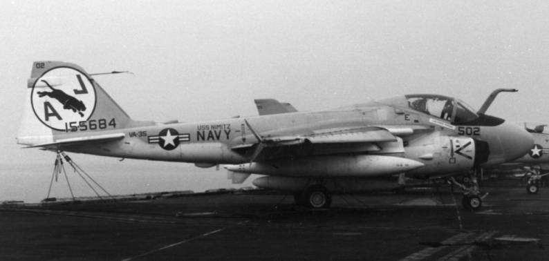 attack squadron va-35 black panthers carrier air wing cvw-8 a-6e intruder uss nimitz cvn 68 1980