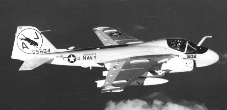 va-35 black panthers attack squadron a-6e intruder carrier air wing cvw-8 uss nimitz cvn 68
