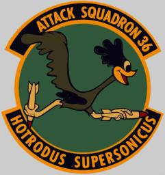 va-36 roadrunners insignia crest patch badge attack squadron atkron us navy