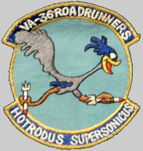 va-36 roadrunners attack squadron hotrodus supersonicus patch crest insignia badge