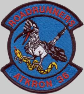 va-36 roadrunners atkron attack squadron patch crest insignia badge intruder