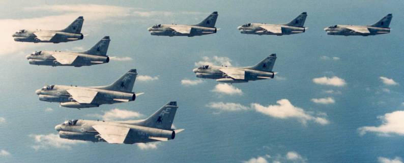 attack squadron va-37 bulls a-7e corsair carrier air wing cvw-6 uss forrestal cv 59