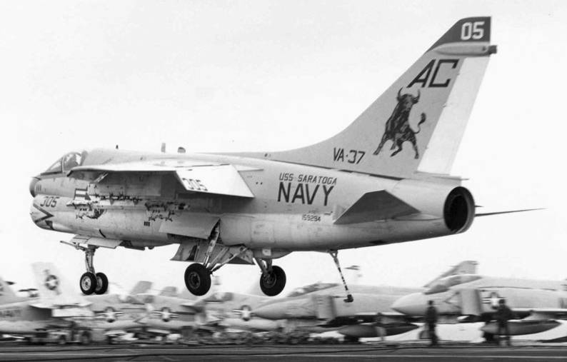 va-37 bulls attack squadron a-7e corsair cvw-3 uss saratoga cv 60