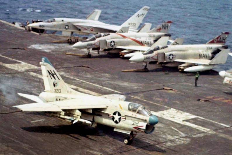 va-37 bulls attack squadron a-7a corsair carrier air wing cvw-11 uss kitty hawk cva 63