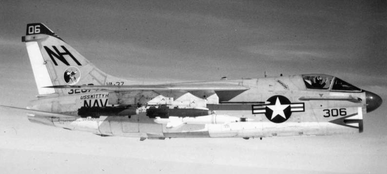 va-37 bulls attack squadron a-7a corsair cvw-11 uss kitty hawk cva 63 over laos