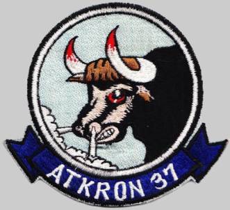 attack squadron va-37 bulls crest insignia patch badge atkron us navy