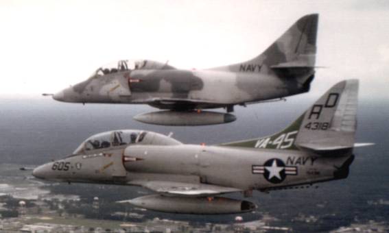 va-45 blackbirds attack squadron atkron fleet replacement training us navy ta-4 skyhawk