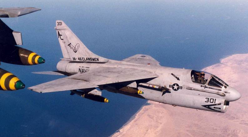 attack squadron va-46 clansmen a-7e corsair cvw-3 uss john f. kennedy cv 67 desert storm 1991