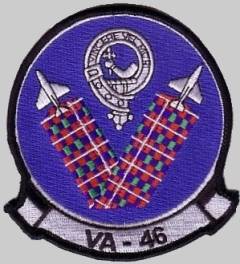 va-46 clansmen insignia crest patch badge attack squadron atkron a-4 skyhawk