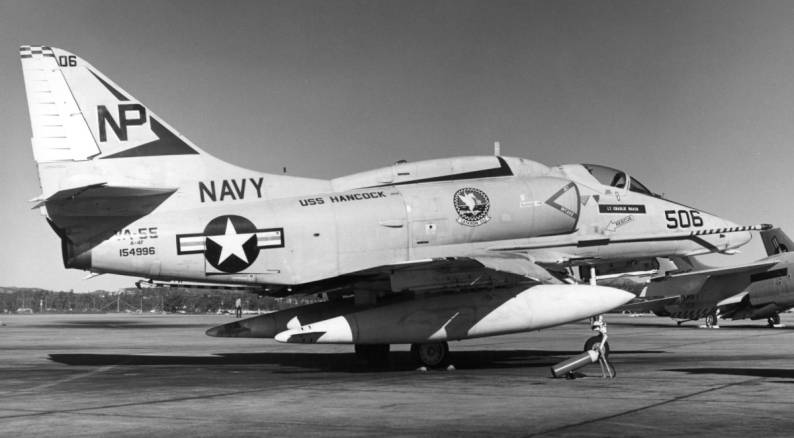 va-55 warhorses attack squadron a-4f skyhawk carrier air wing cvw-21 uss hancock cva 19 1974