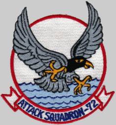 va-72 blue hawks crest insignia patch badge attack squadron us navy skyhawk corsair